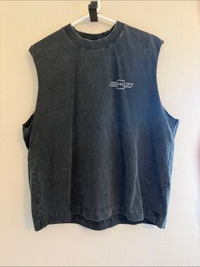 Abercrombie & Fitch Washed Charcoal Cropped Tee